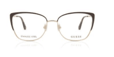 Okulary Korekcyjne Guess GU 2814 049 Brązowe, Złote Metalowe Damskie