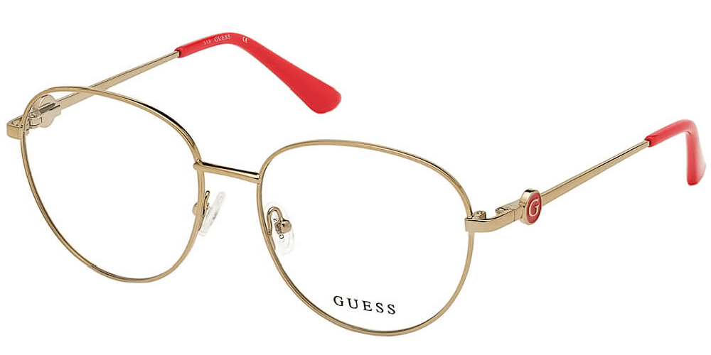 Okulary Korekcyjne Guess GU 2756 045 Złote Metalowe Damskie