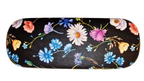Etui na Okulary Damskie w Kwiatki Kolorowe